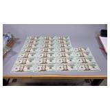 25ï¿½ Consecutive 20$ Star Note Bills