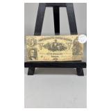 5$ Confederate Bill