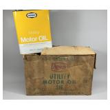 3 Early Agway Motor Oil Cans in Original Box