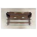 Victorian Walnut Metal Shelf Drying Rack