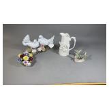 Vintage White Porcelain Table Decor