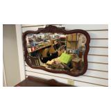 Wood Frame Decorative Wall Mirror
