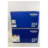 2 Cases Brother Tn223 Toner Packs