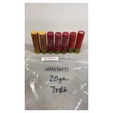 7 Assorted 20 Gauge Rounds