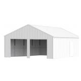 2025 K3325 33ftx25ft Double Garage Steel Barn