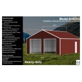 2025 K4525G 45FTx25FT Double Garage Steel Barn She