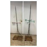 2- Lightning Rods w/ Weathervane