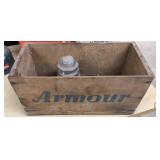 Vintage Wooden Crate And Railroad Insulator