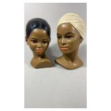 Marwal Chalkware Vintage Head (x2)