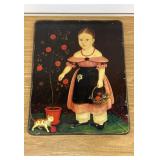 Print On Board "Little Girl In Lavender" Picture