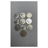 10 Kennedy Half Dollars