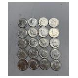 20 Kennedy Half Dollars
