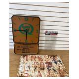 Quaker State Clock Sign & Rustic For Sale Sign