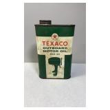 Texaco 1 Quart Outboard Motor Oil Can