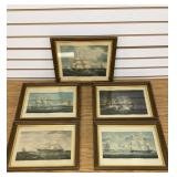 5- Framed Hanging Nautical Pictures