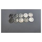 10 Kennedy Half Dollars