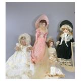 4 Porcelain Dolls