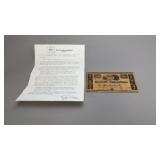Reproduction 1000 Dollar Bank Note W/Paperwork