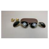 Aviator Sun Glasses, 2 Brass Knobs
