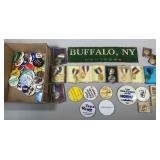 Buffalo NY Sign, Swimming Medals, Pins