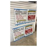 4 Metal Woodarek Business Signs