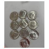 10 Kennedy Half Dollars