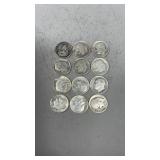 12 Silver Dimes