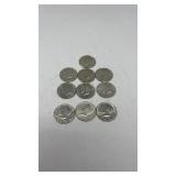 10 Kennedy Half Dollars