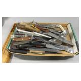 Tray of Various Knives