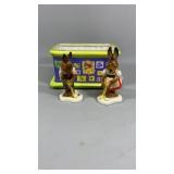 Goebel Bunnies Playing Golf W/Planter