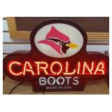 Carolina Boots Neon Sign