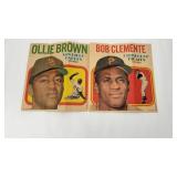 1970 Topps Clemente & Brown Poster Inserts