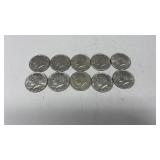 10 Kennedy Half Dollars