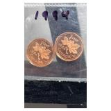 1994 Proof Canadian Pennies