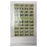 1948 Sheet of Syracuse Centennial Stamps-Green