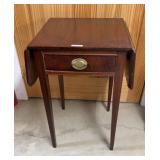 Wells Furniture Co. Mahogany Drop Leaf Side Table