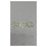 1942,1964-2 Silver Quarters