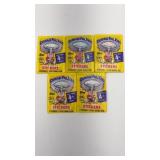 5-Unopened 1986 Garbage Pail Kids 4th Series Packs