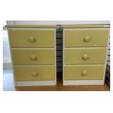 Matching Night Stands W/3 Drawers Each