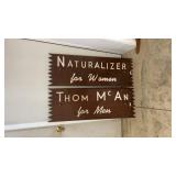 Thom McAn Naturalizer Wooden Shoe Signage