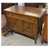Mid Century Walnut Dry Bar Cabinet