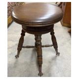 Claw Foot Wooden Piano Stool