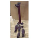 Cast Iron Cobblers Shoe Anvil Stand Set