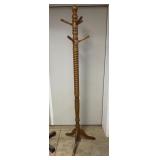 Oak Spindled Coat Rack