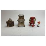 Cast Iron Salesman Models and Bank