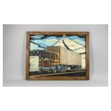 Felt Painting Semi Truck
