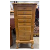 Powell Golden Oak Jewelry Armoire