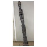 Wood Totem Pole Needs Repair on Bottom