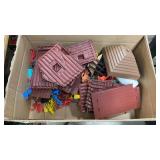 Plastic Fort Set W/Cowboys & Indians