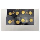 8-Pinnacle Mint Gold Baseball Coins- See Pictures